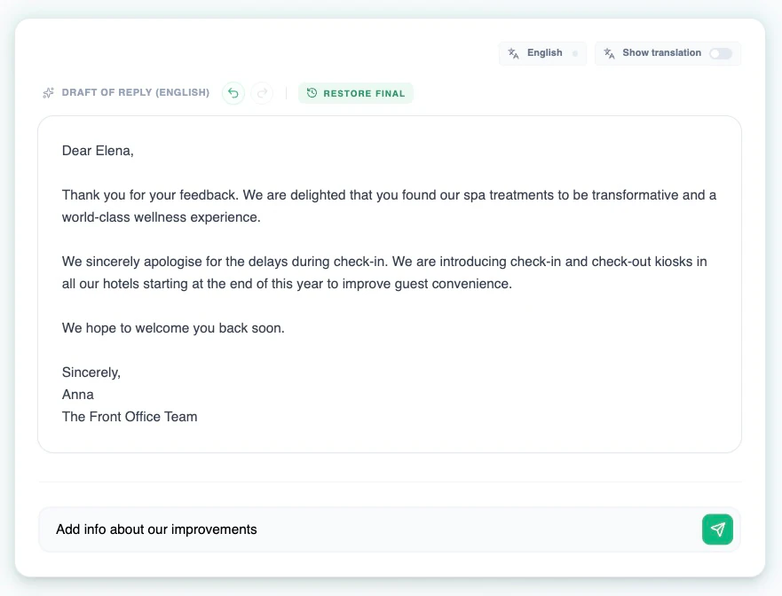 Response & Coverage Monitoring Screenshot